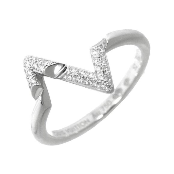LOUIS VUITTON Diamond Ring 18K WG 750 size52 6(US) 90240900 - Picture 2 of 8